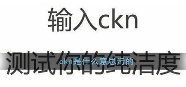 ckn是什么意思污的：ckn能打出什么字为什么污